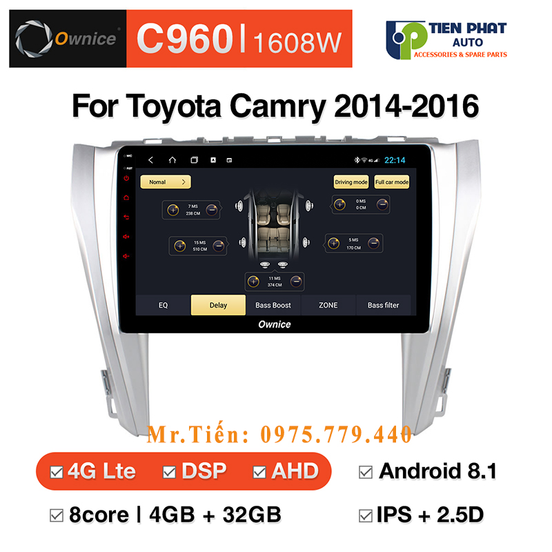 Lắp màn hình DVD android Ownice C960 cho xe Toyota Camry 2014 - 2016